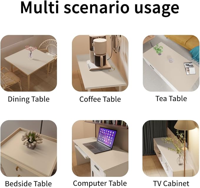 Table Pad for Dining Room Table - Can Be Used On Both Sides Waterproof and Easy to Clean Good Flatness Used for Dining Table(Off White+Light Gray 44x72)
