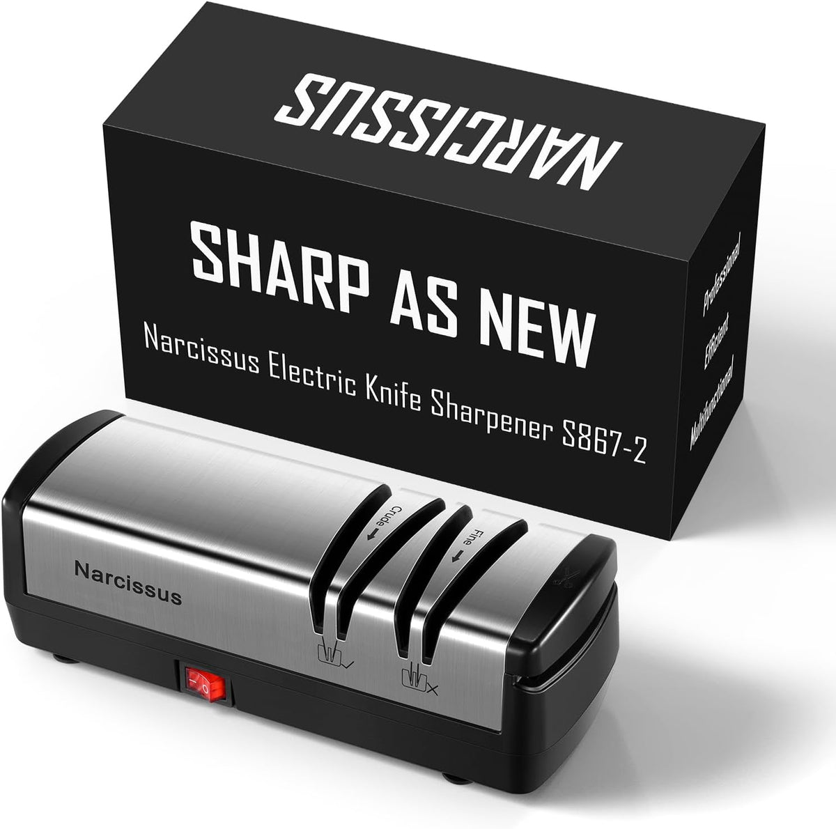Knife Sharpener, Diamond Abrasives Electric Knife Sharpener for Stainless Steel – another angle