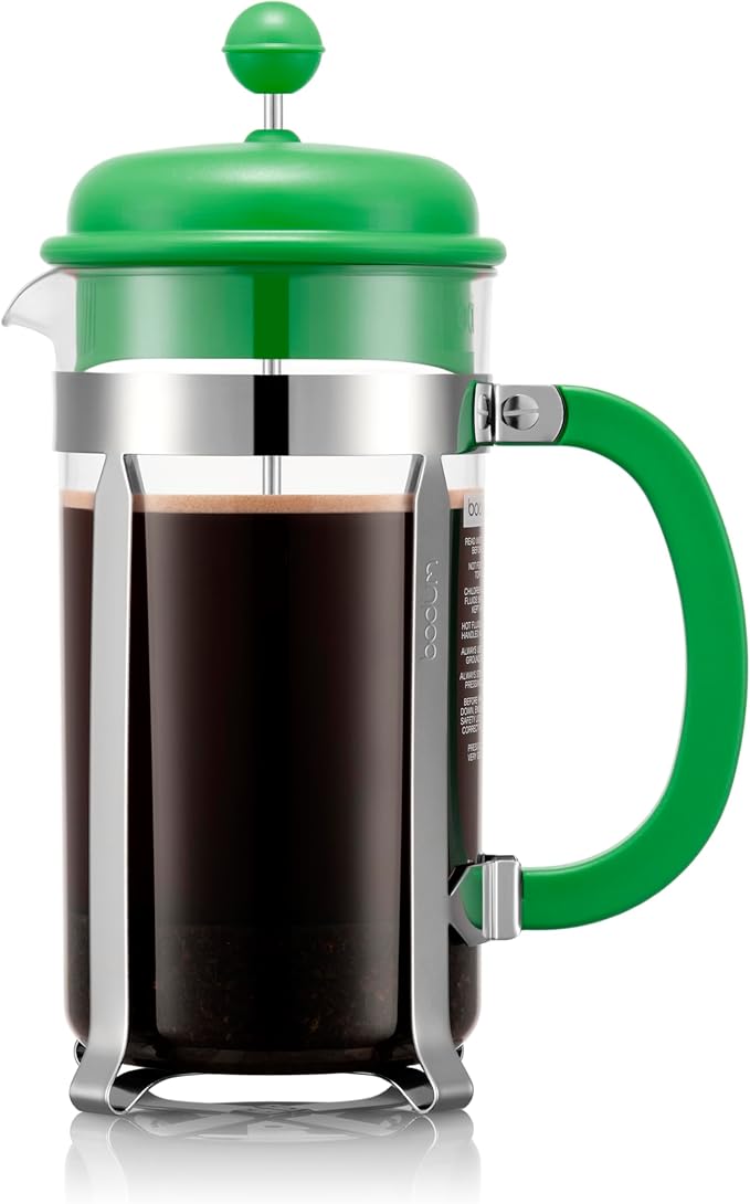 34oz Caffettiera French Press Coffee Maker with Reusable – Apple Green