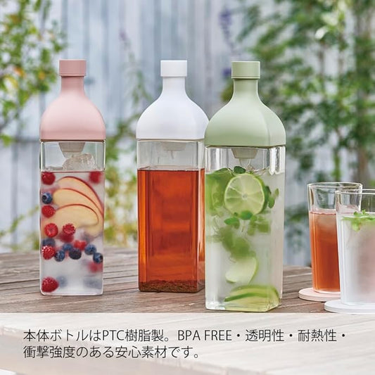 "Ka-Ku" Cold Brew Tea Bottle, 1200ml – Smoky Pink