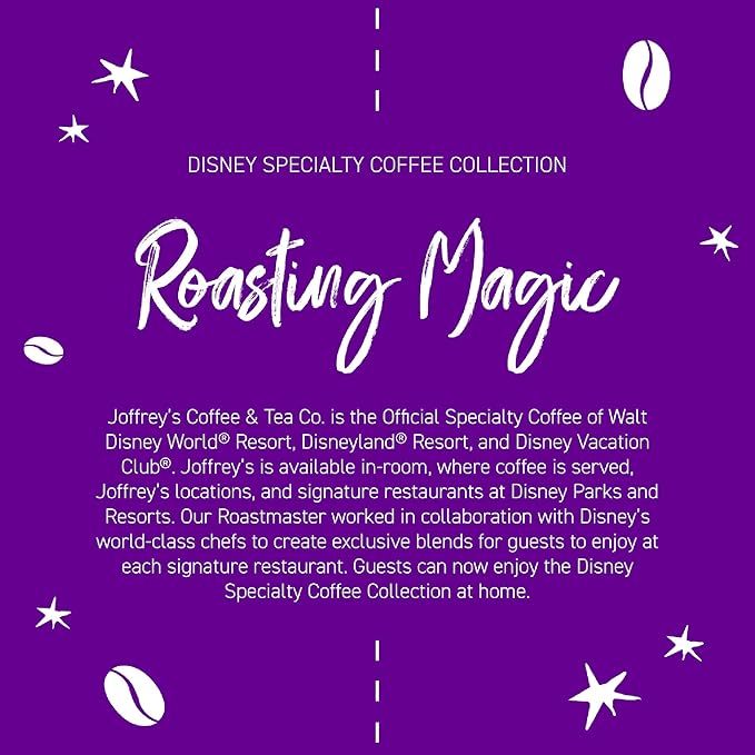 Joffrey's Coffee - Disney Beauty & The Beast Enchanted Rose Brew, Disney Specialty Coffee Collection, Arabica Ground Coffee, Artisan Medium Roast, Rich & Smooth Taste (Ground, 11oz)