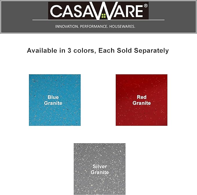 casaWare Toaster Oven 12 x 11-Inch Baking Sheet with a 1.5-Inch Handle (Red Granite)