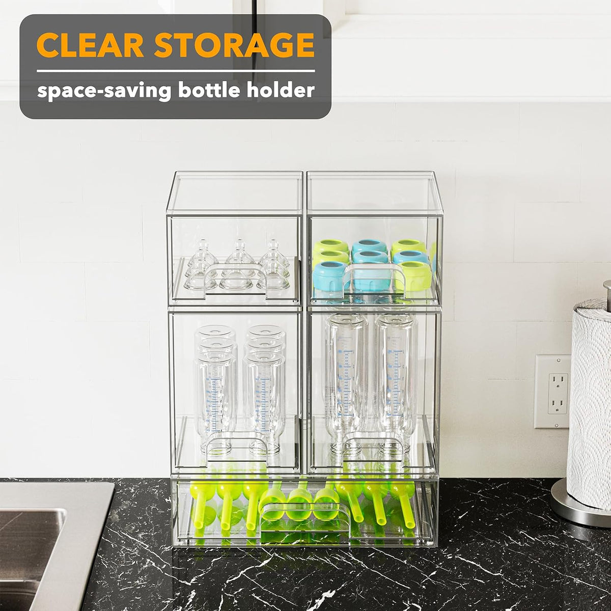 Bottle Storage Organizer Baby - Acrylic Bottles Station Organizer Container – features