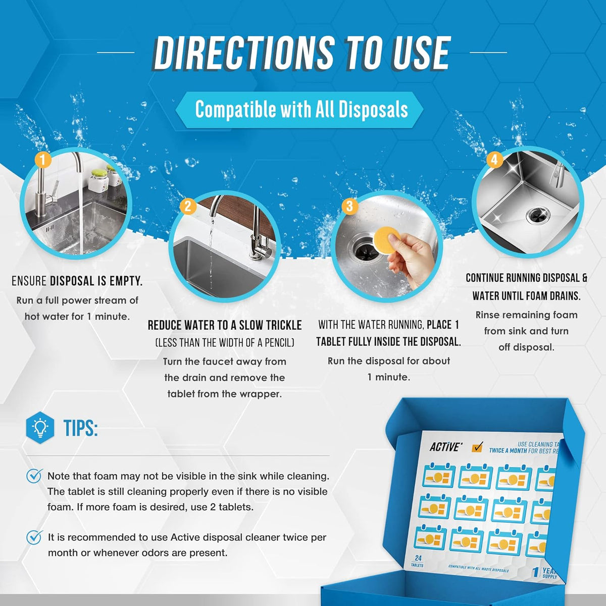 Washing Machine Dishwasher & Disposal Cleaning Tablets - Appliance Refresh – set view
