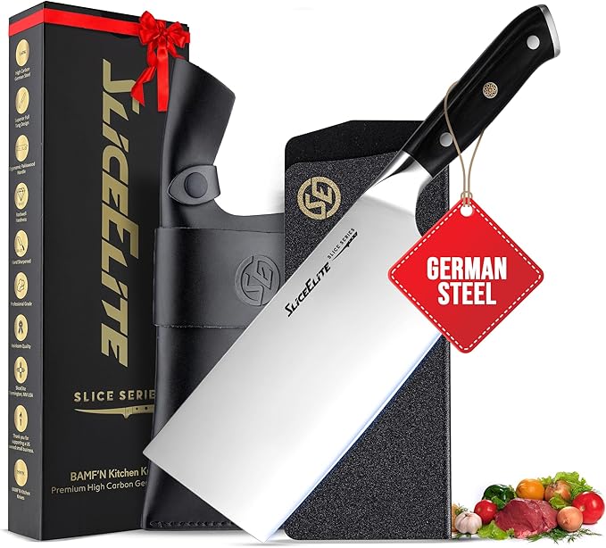 Slice Series 7 Inch Cleaver Knife High Carbon German Steel β 7in