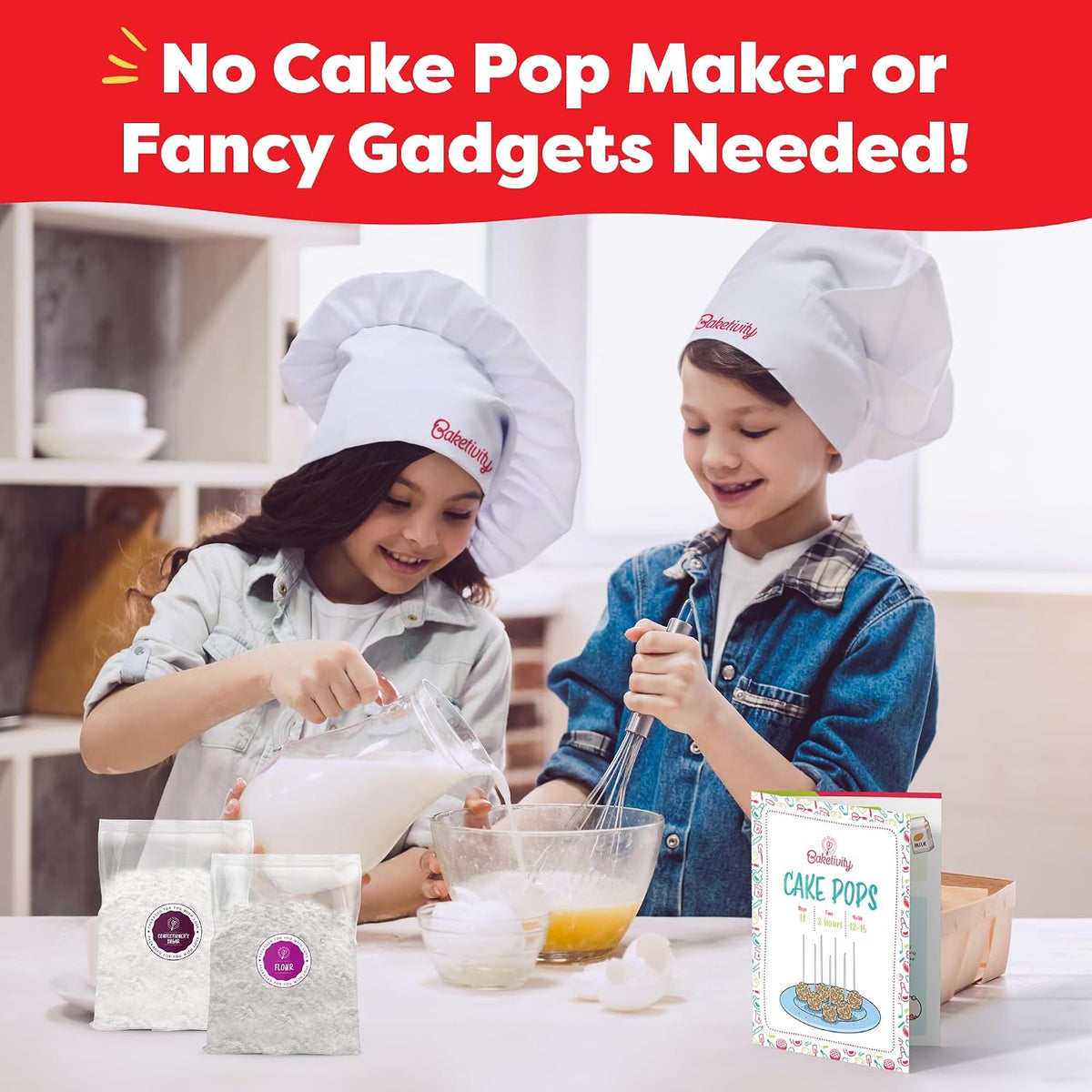 DIY Cake Pop Kids Baking Kit with Pre-Measured Ingredients – another angle