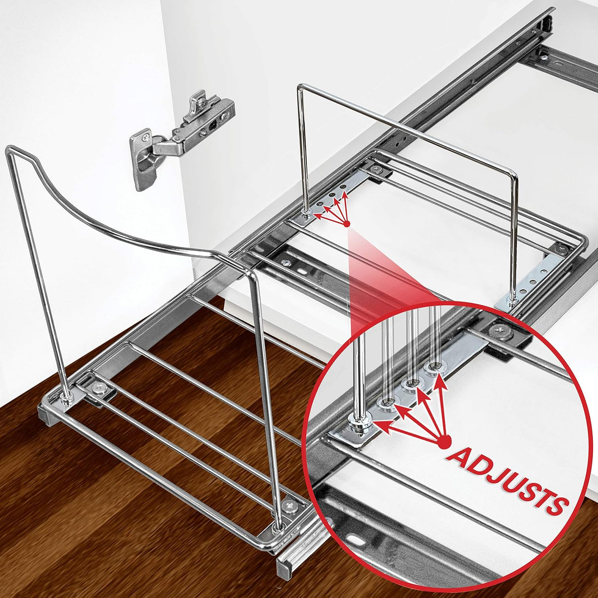 Pull-Out Trash Can Drawer – Sliding Organizer for Kitchen Cabinet or Under-Sink – another angle