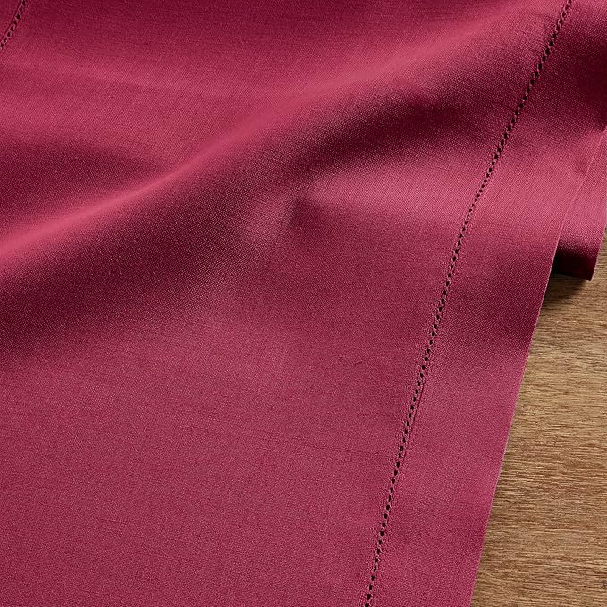 Table Runner, 100% Pure Linen, Beet, 14 x 60 Inch