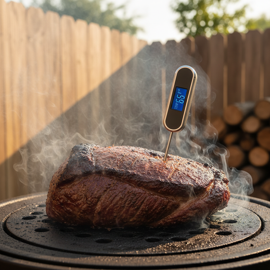 Weak Smoke Rings in BBQ Smoking Now, Ruined Brisket Later — Prevented by a Wireless Bluetooth Meat Thermometer