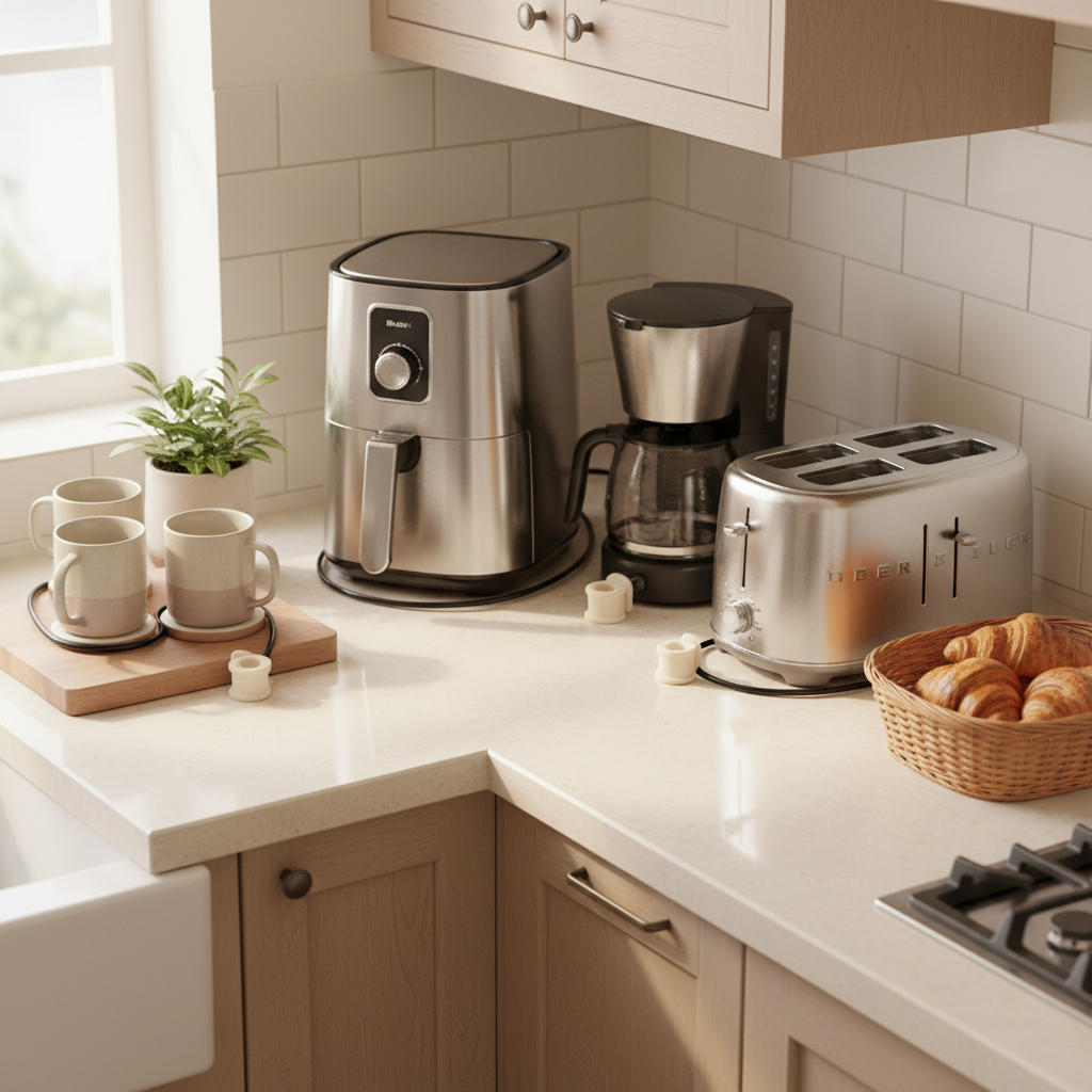 Choosing a Kitchen Appliance Cord Organizer Before Your Counter Declutter Routine Settles: Favor Flexible Mounting Over Permanent Installation