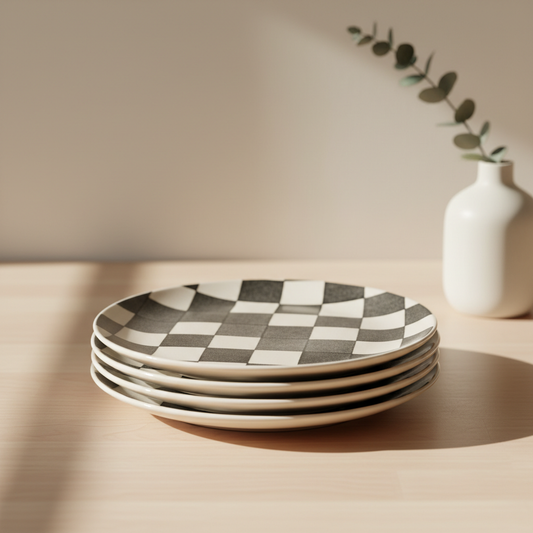 Black and White Stoneware Lunch Plates Sizing Decoded: How to Pick the Right Plate for Everyday Meals, Entertaining, and Microwave Reheating