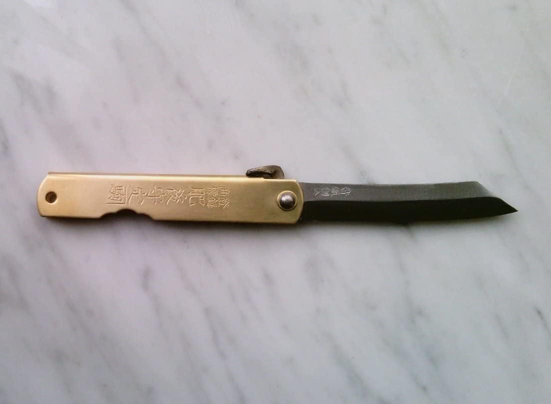 10 Pocket Knife by Nagao Seisakusho, Brass Finish – features