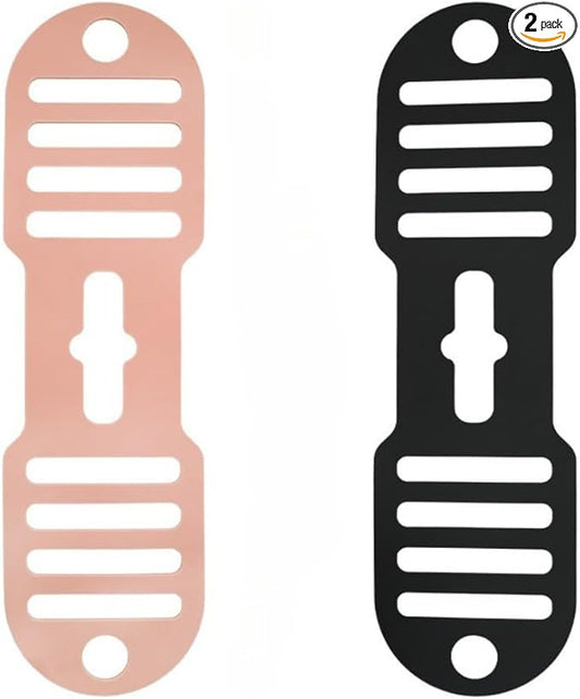 Silicone Lid Lock Strap for Crockpot Slow Cooker (6/7/8 Quart) - Universal Crockpot Lid Holder & Rubber Strap Alternative | Heat-Resistant, No-Spill Design Transport Accessories (Pink+Black)