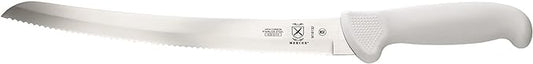Mercer Culinary Ultimate White 10" Curved Wavy Edge Bread Knife, White