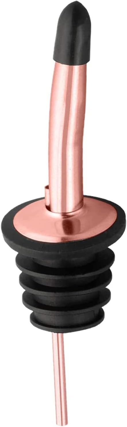 Pafusen 24 Pack Liquor Bottle Pourers, Liquor Pour Spout for Liquor Bottles, Stainless Steel Olive oil Dispenser Spout, Alcohol Pourer Spouts Dust Caps Covers, Rose Gold