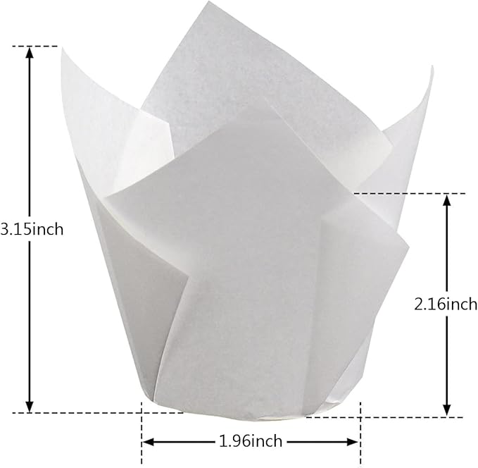 Baking Cups, 200 Count Brown Tulip Paper Liners for Cupcakes and Muffins