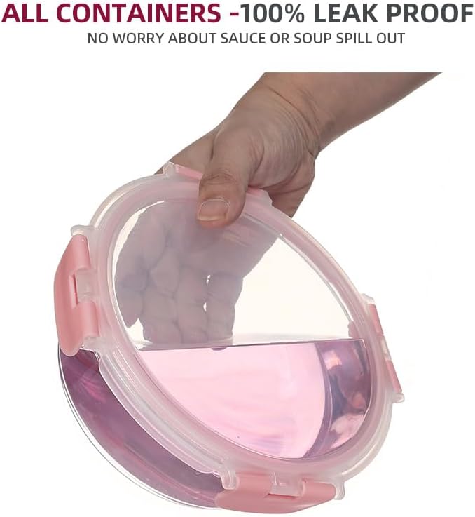 12 Pack Glass Storage Containers Transparent, Stackable Design Meal Prep – alternate view