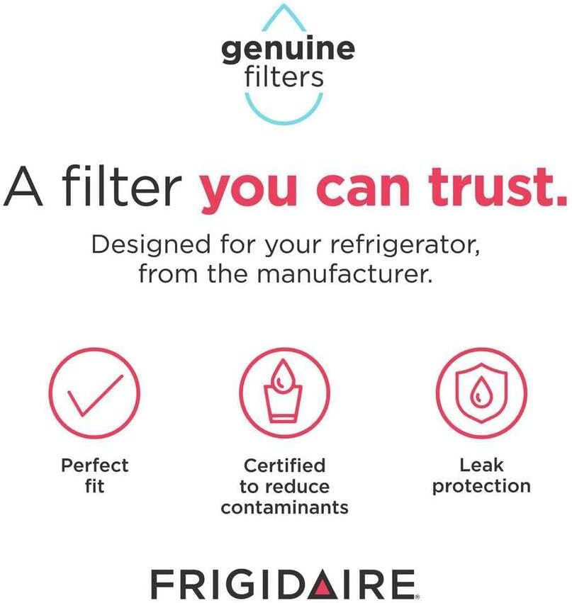 Frigidaire FPPWFU01 PWF-1 Refrigerator Water Filter Replacement, 1 Count – size reference