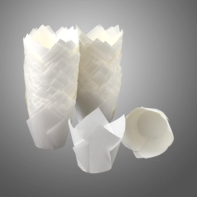Baking Cups, 200 Count Brown Tulip Paper Liners for Cupcakes and Muffins