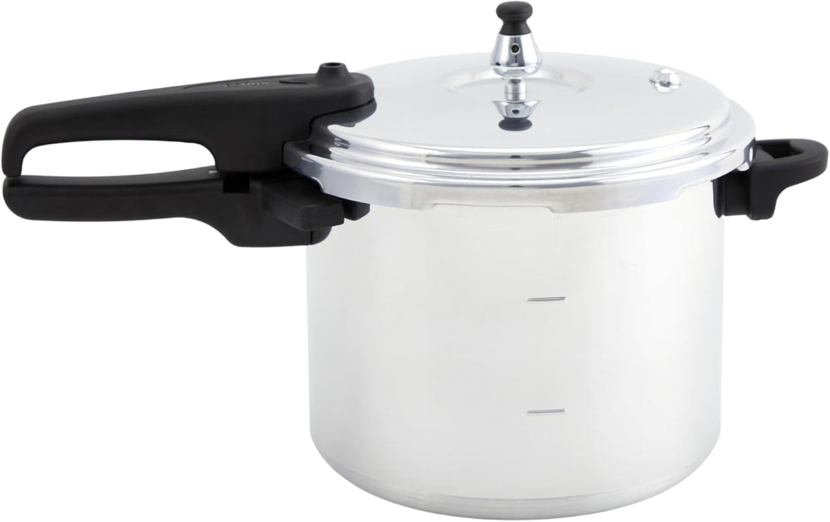 7 Quart Stovetop Aluminum Presure Cooker with safety valves for risk-free