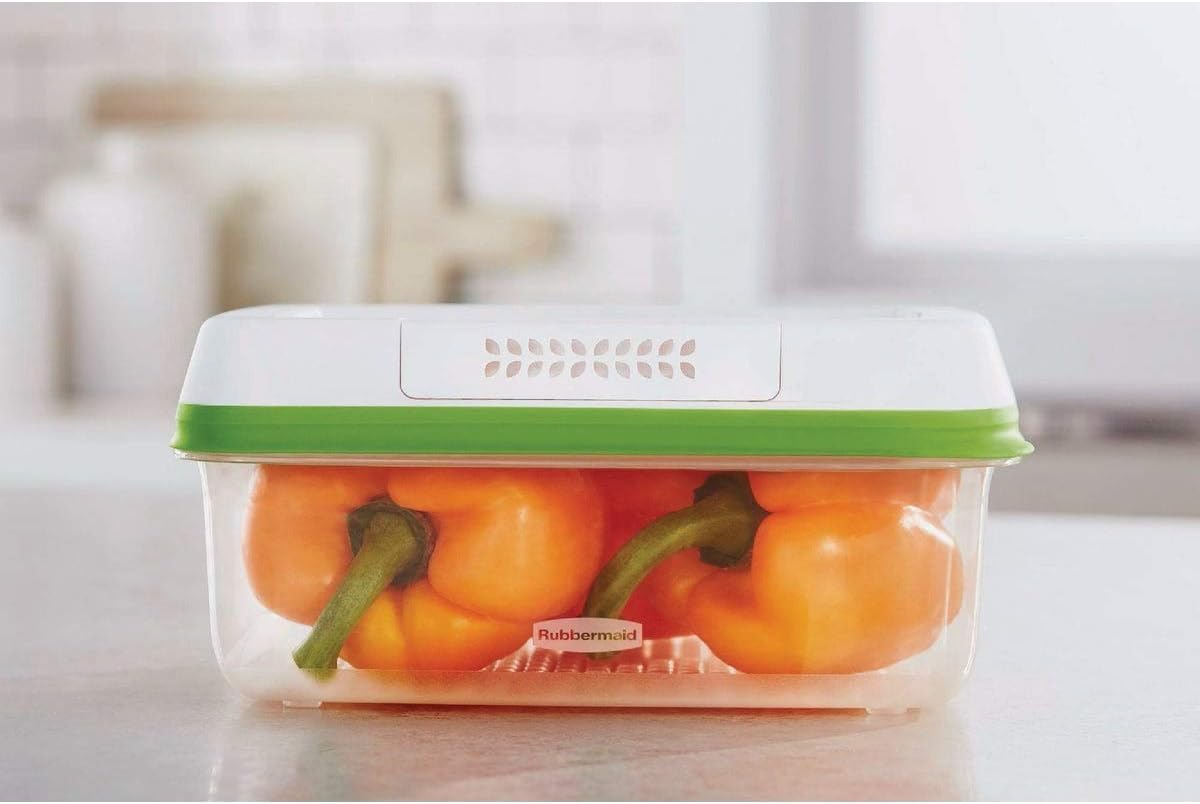 FreshWorks Produce Saver, Large Storage Containers With Lids, Pack of 3 – detail