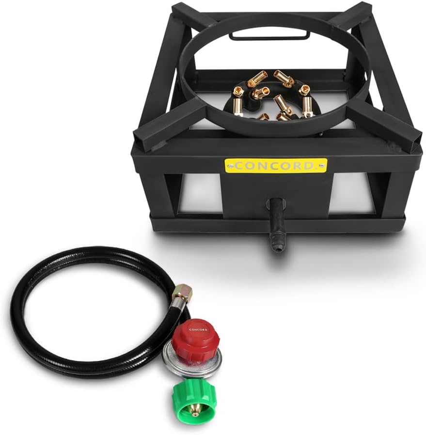 THE WOK BLOCK 12" Single Propane Outdoor Burner with Built in Wok Ring. 45,000
