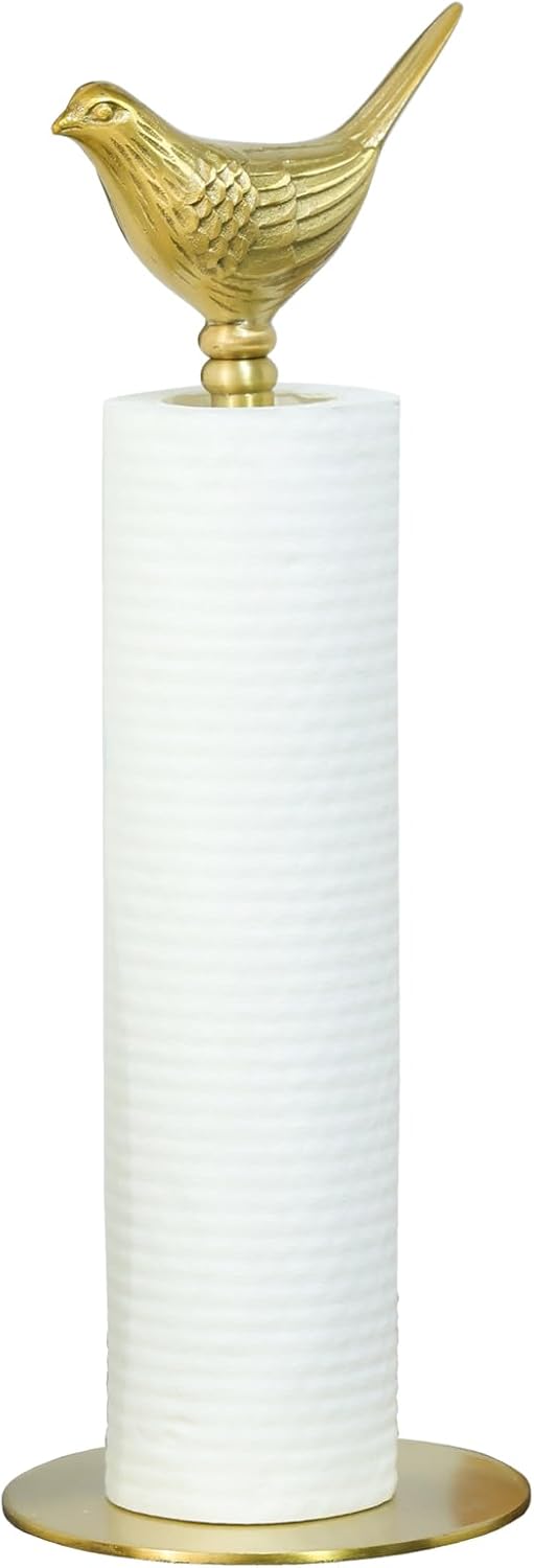 Luxurious Gold Paper Towel Holder Countertop, Brass Paper Towel Holder