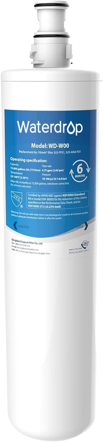 3US-MAX-F01, 3US-PF01 Maximum Under Sink Water Filter