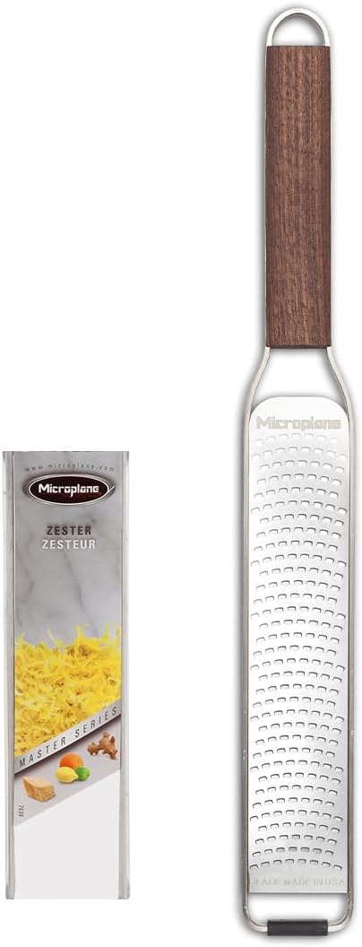 Microplane Master Series Wood Handle Stainless Steel Zester Grater