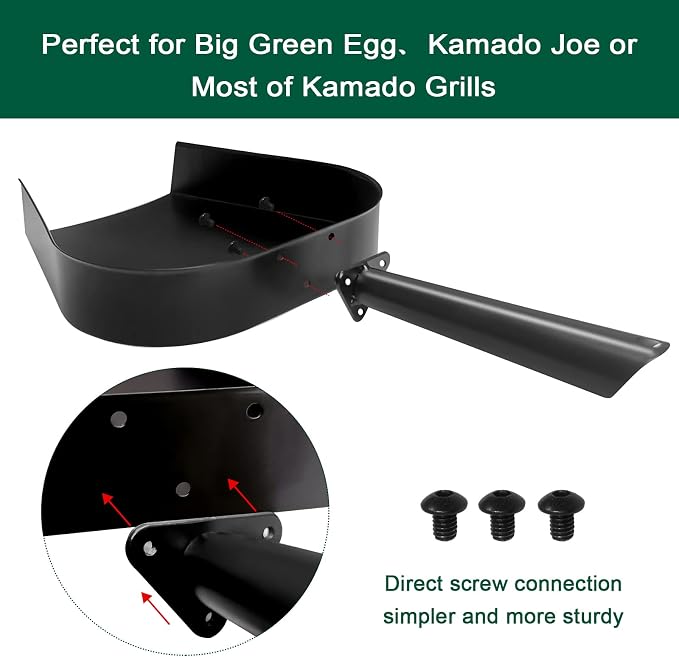 Barbecue Tool Set, Stainless Steel Ash Pan and Rod for Kamado Grills