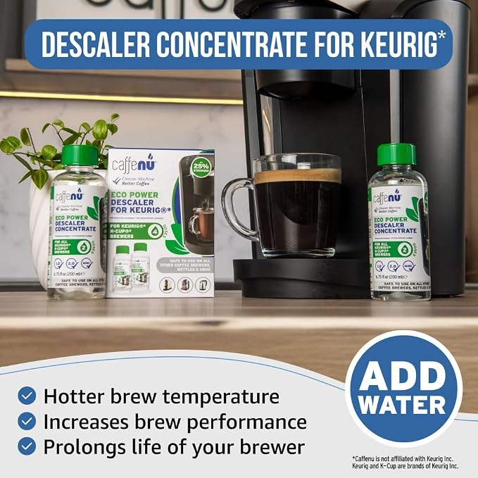 Descaling Solution for Keurig Coffee Makers, 2 Bottles, Plant-Based