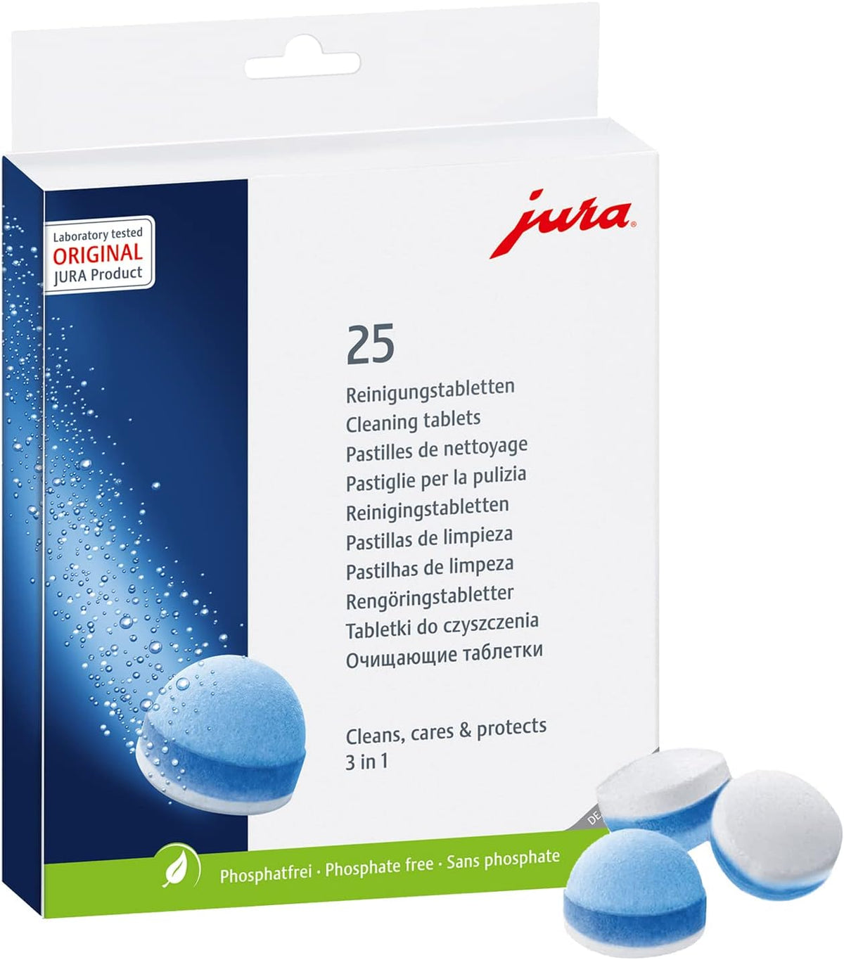 3-Phase Cleaning Tablets 25045 For All Espresso Machines and Automatic Coffee