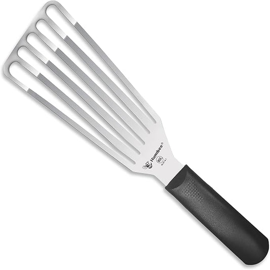 6 Inches Fish Turner, Slotted Fish Spatula Dishwasher Safe NSF, Shovel Black
