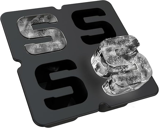 Customized Lette S Ice Cube Mold -Letter Silicone Ice Mold for Custom Ice Cube Mold and Baking Chocolate and Crafting Letter Molds, Ice Cube Molds for Cocktails & Whiskey with Custom Letters