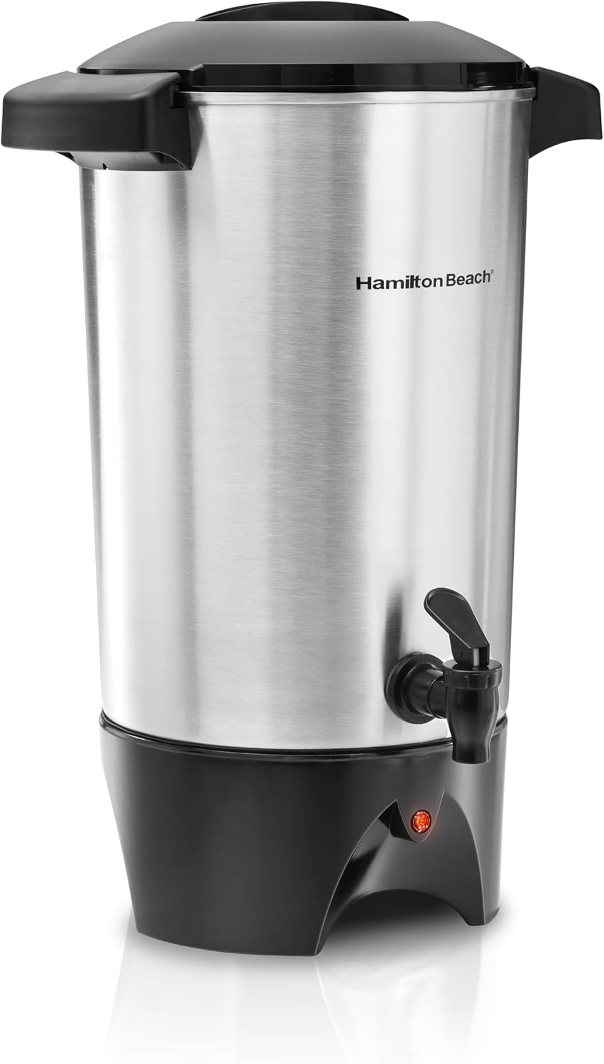 45 Cup Coffee Urn and Hot Beverage Dispenser, Silver
