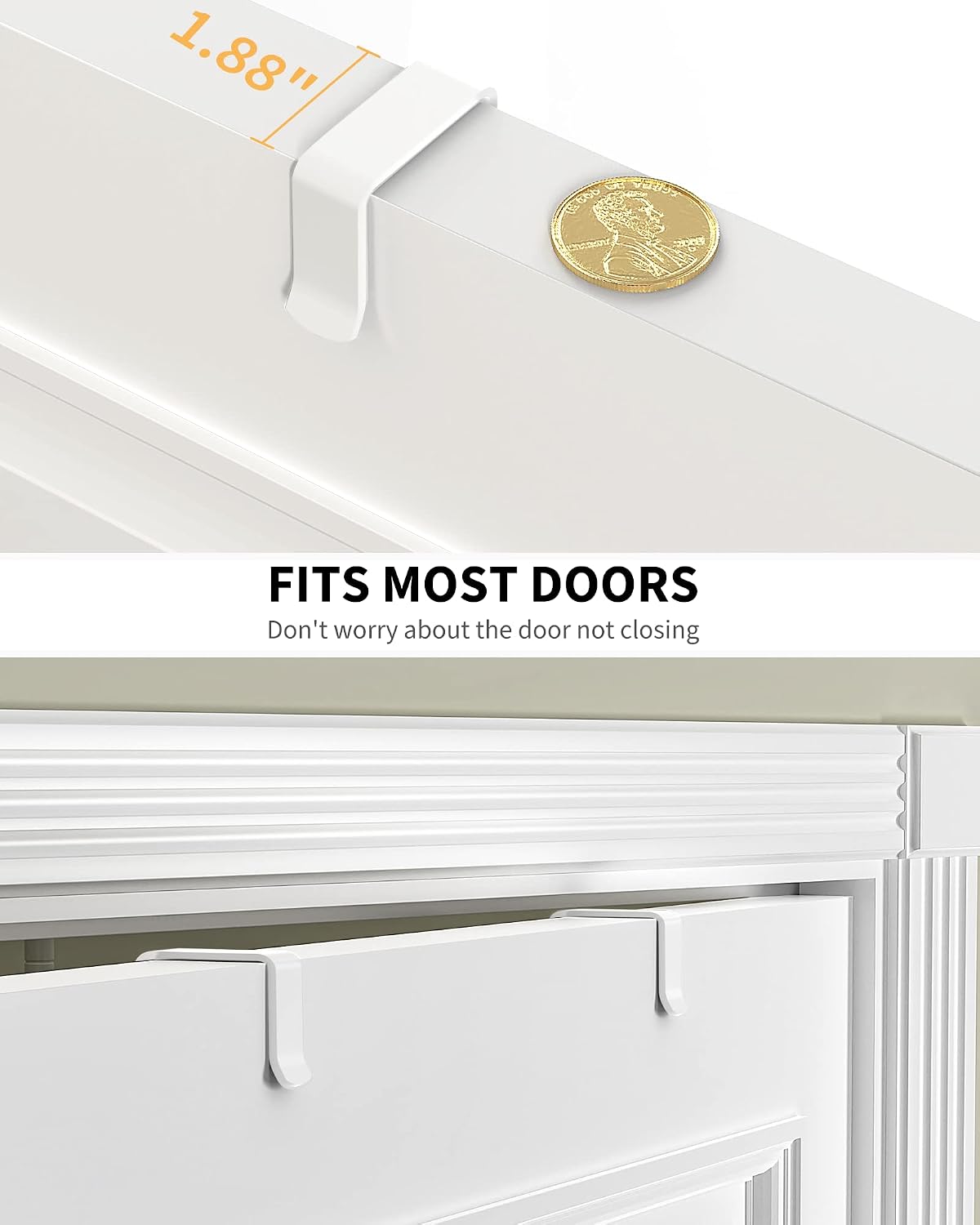 White 9-Tier Over The Door Pantry Organizer, Pantry Organization And Storage – close-up