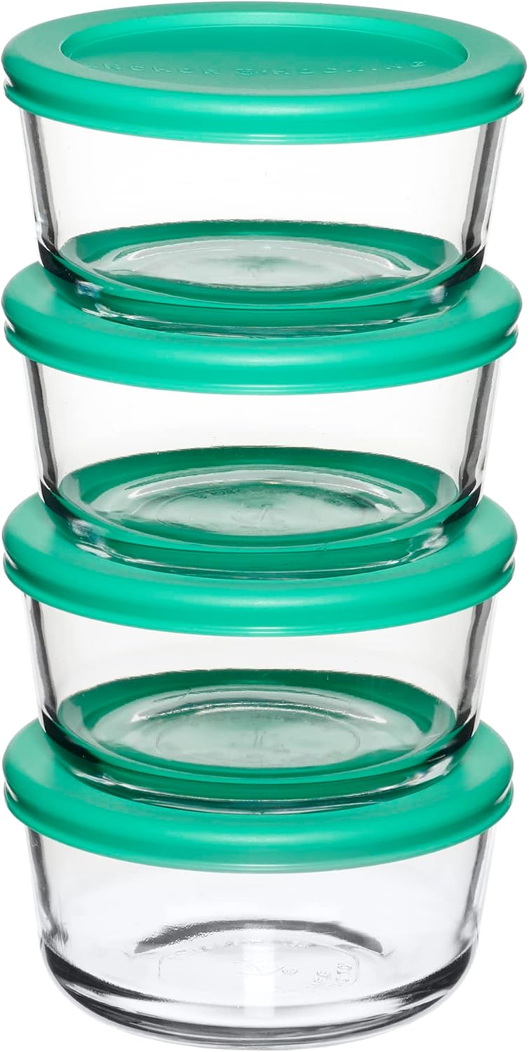 2 Cup Glass Storage Containers with Lids, Set of 4 Glass Food Storage – size reference