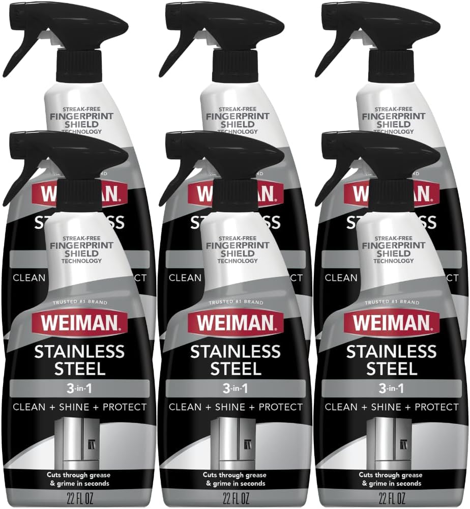 Stainless Steel Cleaner & Polish Spray, 6 Pack, Anti-Fingerprint
