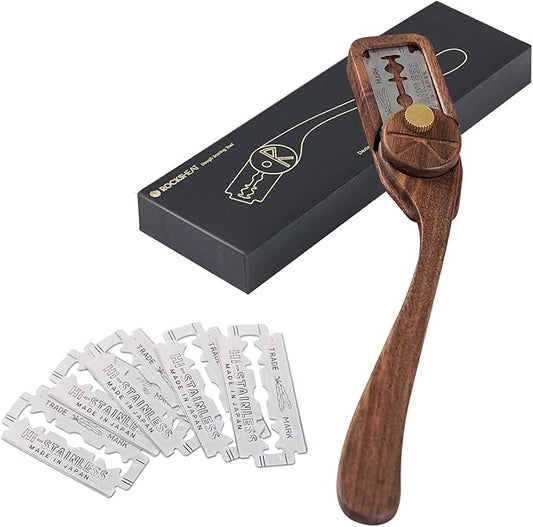 Bread Lame Dough Scoring Tool with Blade Cover, Sourdough Scoring Tool with 5 Feather Blades, Scoring Knife for Bread Baking, Dexterous-Cut Series Lame Bread Tool (ELEGANT)
