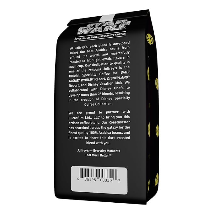 Joffrey's Coffee - STAR WARS™ Double Saber Blend, STAR WARS Licensed Coffee Collection, Artisan Dark Roast, Robust & Smooth Taste, Brew or French Press (Ground, 11oz)
