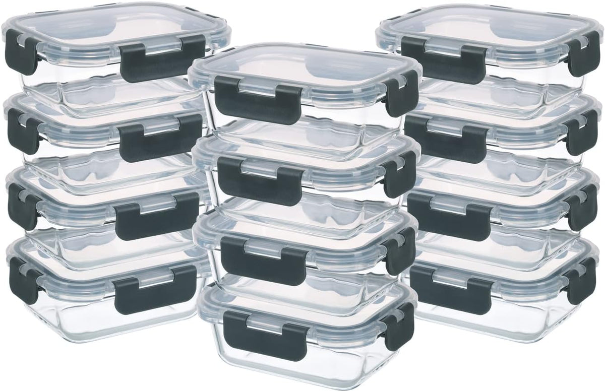 24-Piece Small Glass Food Storage Containers with Lids Airtight