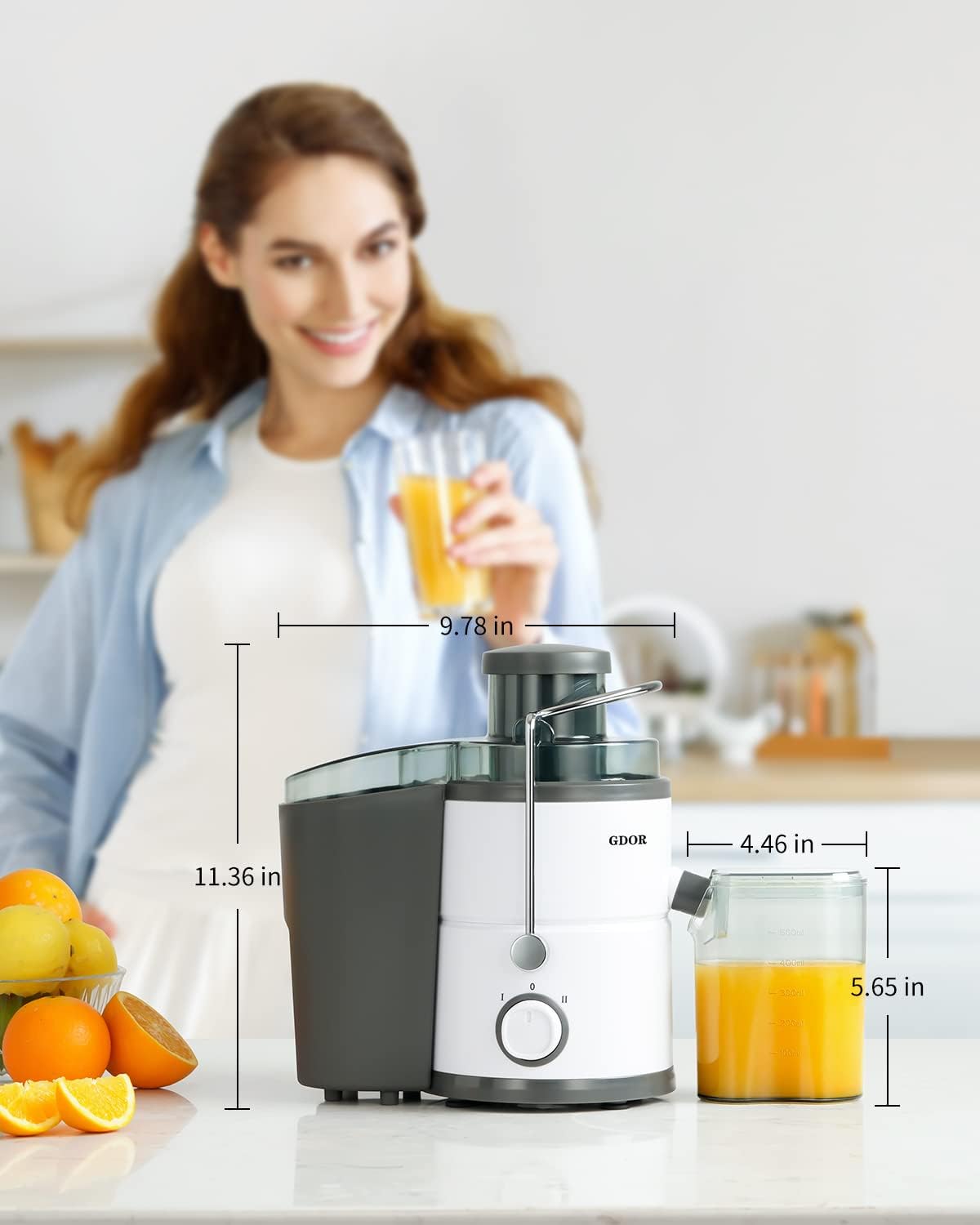 800W Juicer Machine, 3" Wide Chute for Whole Fruits & Vegs – set view
