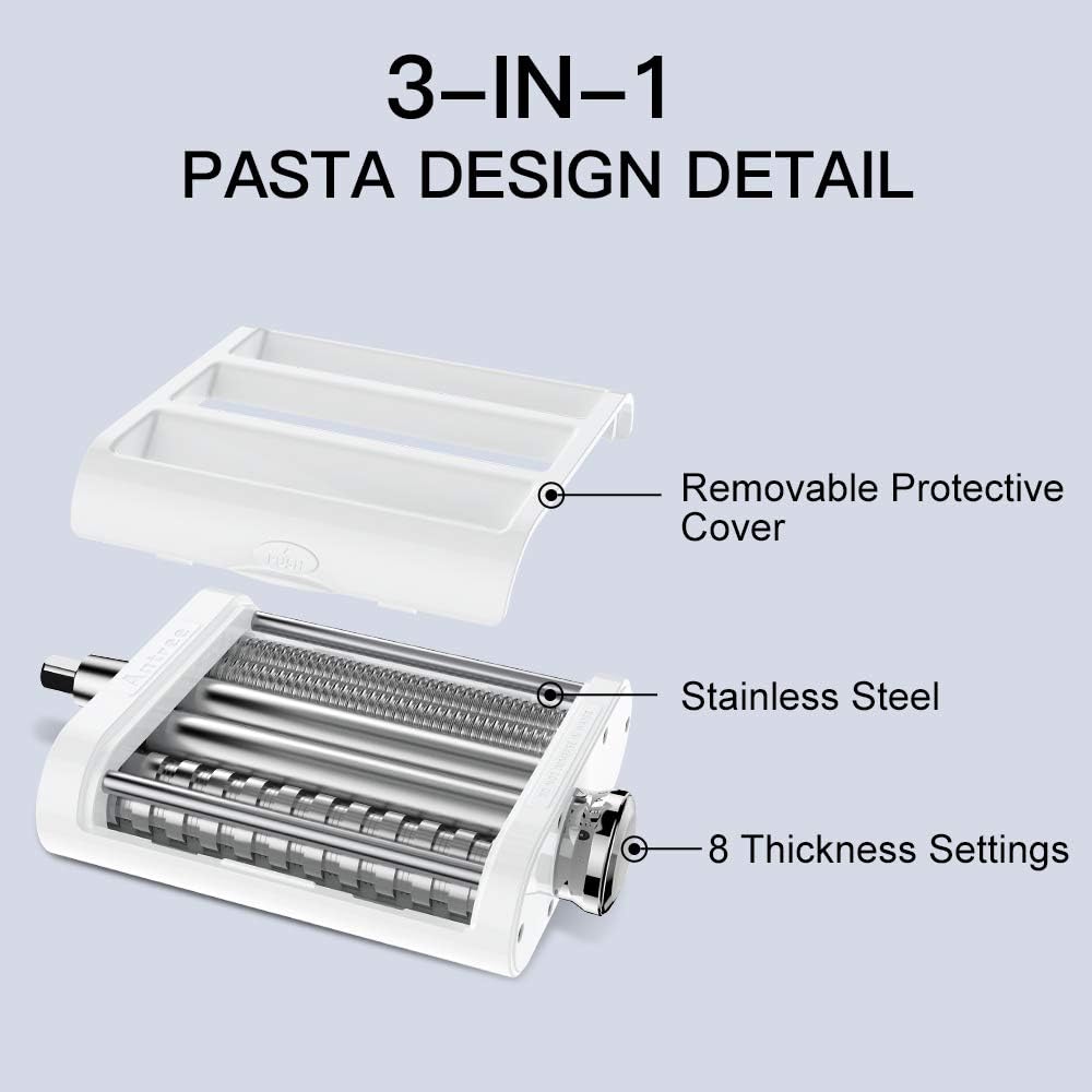 3-1 Pasta Roller & Cutter Attachment Set for KitchenAid Stand Mixers – set view