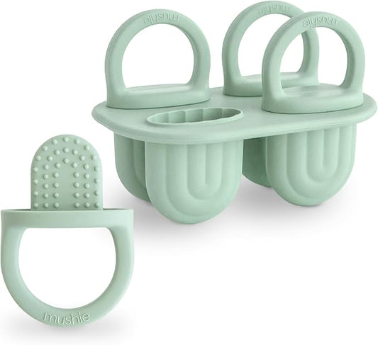 mushie Toddler Ice Pop Tray (Cambridge Blue) | 4 Pieces x 1 oz | BPA Free