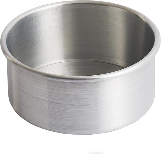 Winco Heavy-Duty Round Aluminum Layer Cake Pan, 6" x 3"