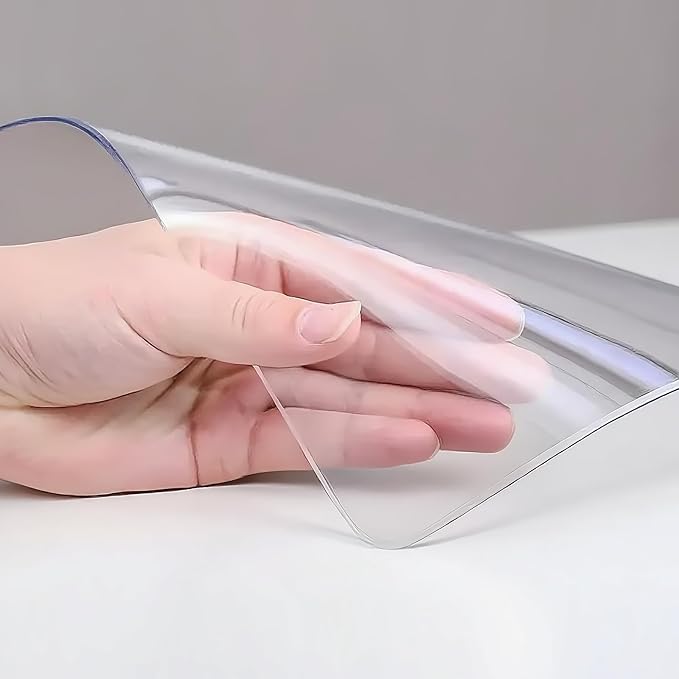 Clear Table Protector 42 x 84 Inch, 1.4mm Thick Waterproof PVC Plastic Table Cover, Durable Table Pad for Dining Room, Kitchen, Writing Desk, and Coffee Tables