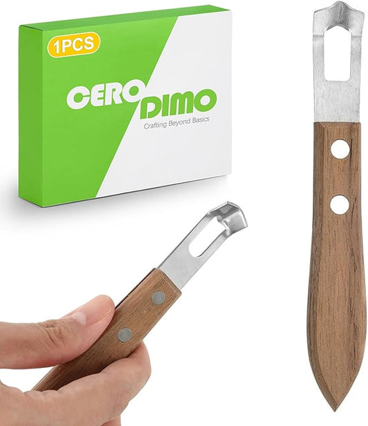 Channel Knife Lemon Peeler - Citrus Zester Tool with Wooden Handle, Stainless Steel Lemon Twist and Orange Peeler, Perfect Bar and Cocktail Garnish Tool