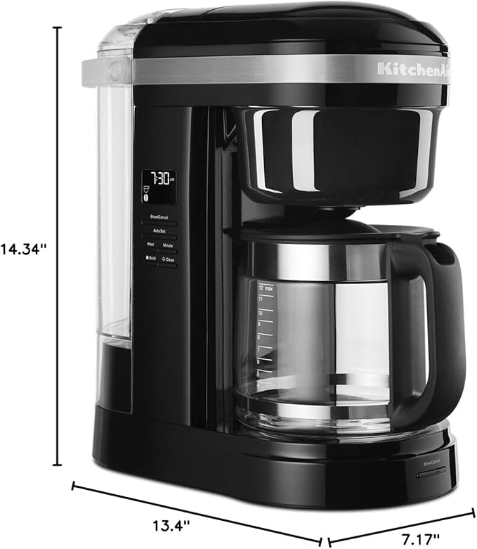 12 Cup Drip Coffee Maker with Spiral Showerhead