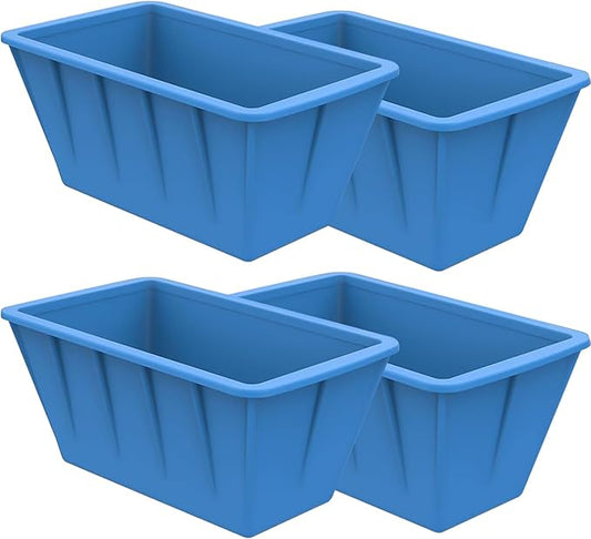 4Pack 48LB Extra Large Ice Cube Molds Silicone Large Ice Cube Molds for Cold Plunge Tub,Reusable Ice Cube Trays for Freezer,Ice Block Molds for Home Ice Baths,Cold Plunge Accessories (12LB-Blue-4Pack)