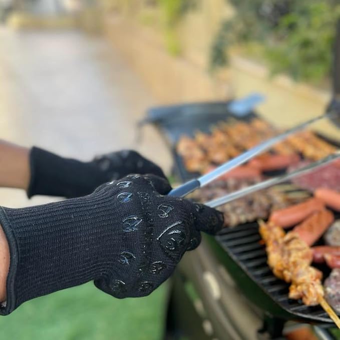 Grill Armor Oven Gloves – 932°F Heat, Fire & Cut Resistant Mitts - Image 4